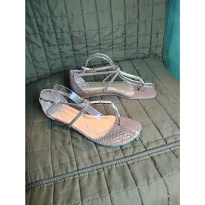 Fergalicious gladiator sandal snake print design